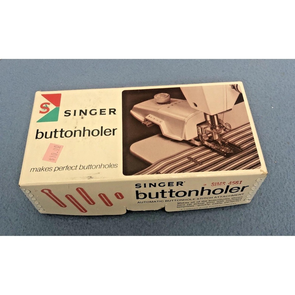 Singer Buttonholer Buttonhole Stitch Attachment - 489510 w/Extra‎ Templates